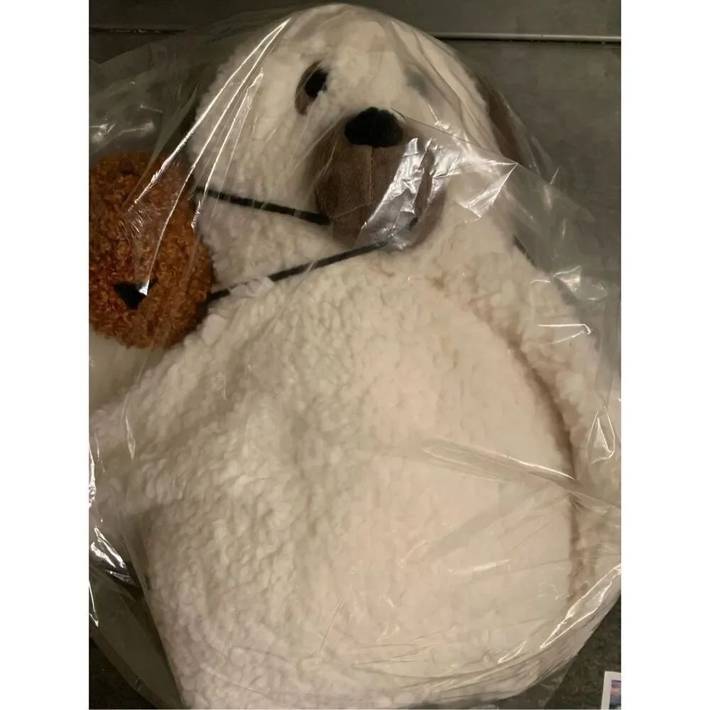 Pottery Barn Gus Doug The Dog Ghost Pillow Pumpkin Halloween Fall NEW IN HAND - Picture 2 of 5